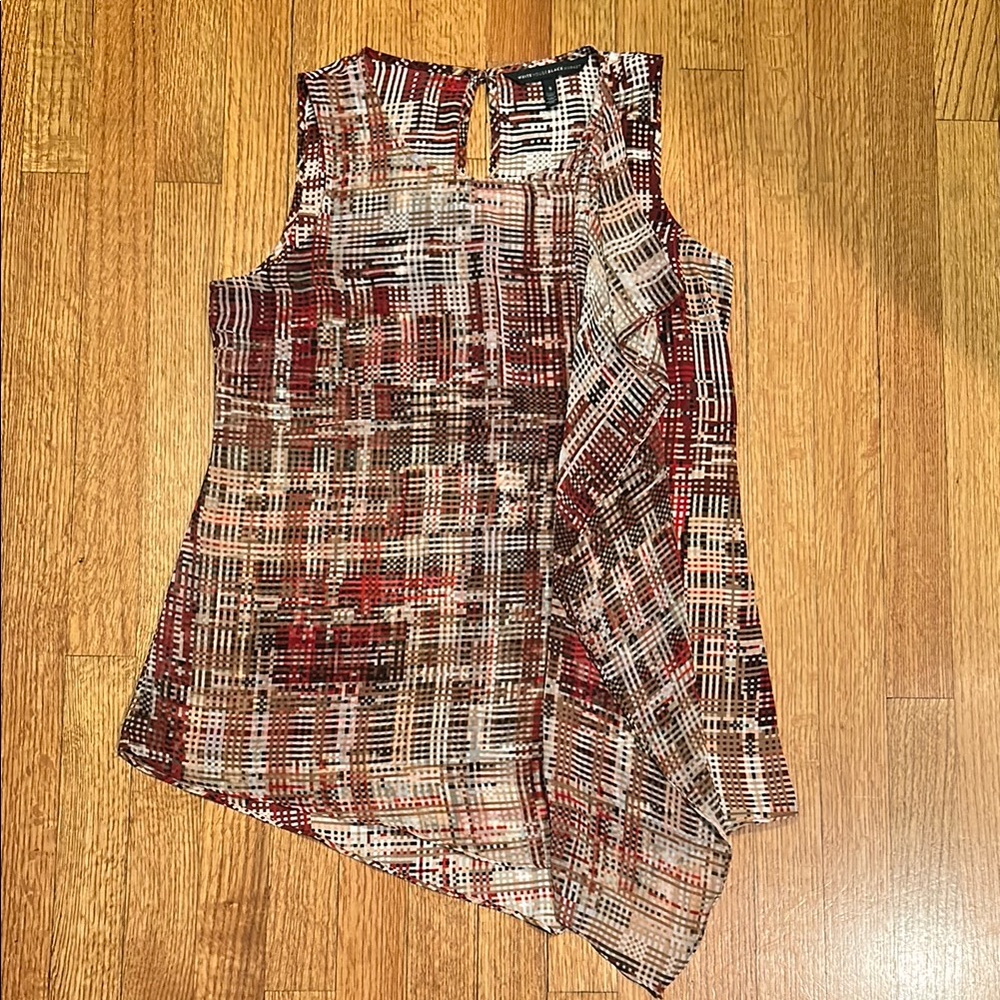 White House Black Market Asymmetrical Multicolor Women's Top Size Small